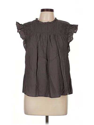Pre-owned Club Monaco Short Sleeve Blouse In Gray