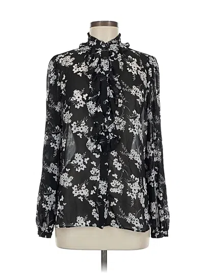 Pre-owned Michael Michael Kors Long Sleeve Blouse In Black
