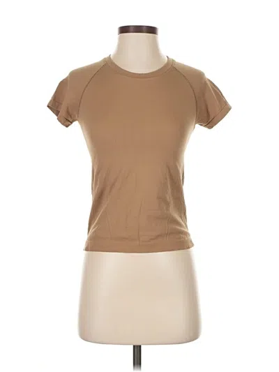 Pre-owned Athleta Short Sleeve T-shirt In Brown