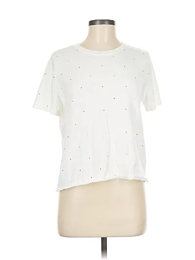 Pre-owned Dkny Jeans Short Sleeve Top In White