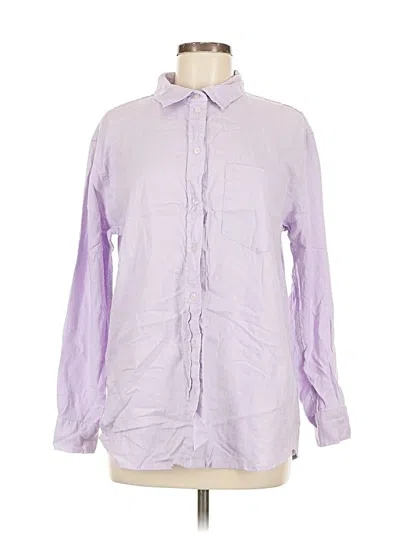 Pre-owned Gap Long Sleeve Button Down Shirt In Purple