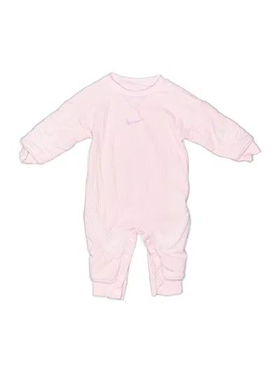 Pre-owned Nike Babies' Long Sleeve Onesie In Pink