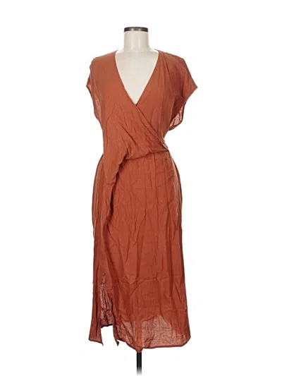 Pre-owned Grade & Gather Casual Dress In Brown