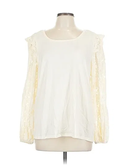 Pre-owned The Pioneer Woman Long Sleeve Blouse In White