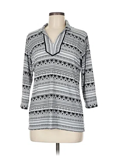 Pre-owned Sport Haley 3/4 Sleeve Blouse In Gray