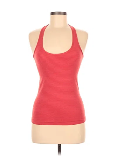 Pre-owned Lululemon Athletica Tank Top Red Halter Neckline Tops