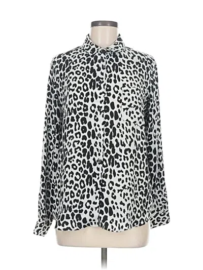 Pre-owned Philosophy Republic Clothing Long Sleeve Blouse In Silver