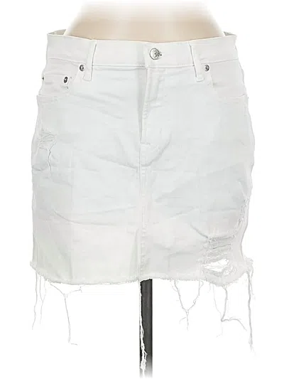 Pre-owned Gap Denim Skirt In White