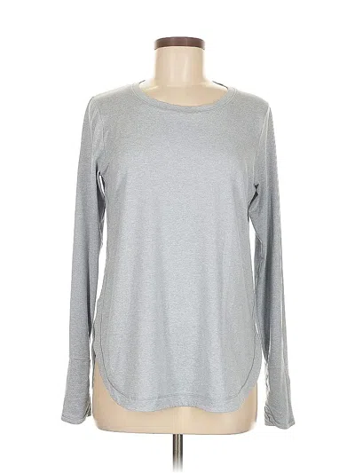 Pre-owned Athleta Long Sleeve T-shirt In Gray