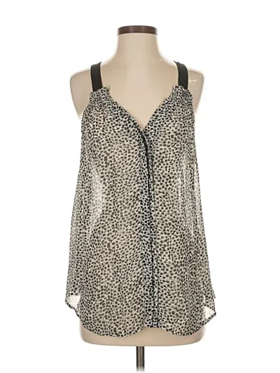 Pre-owned Joie Sleeveless Silk Top Silver Halter Neckline Tops