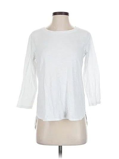 Pre-owned Kirkland Signature 3/4 Sleeve T-shirt In White