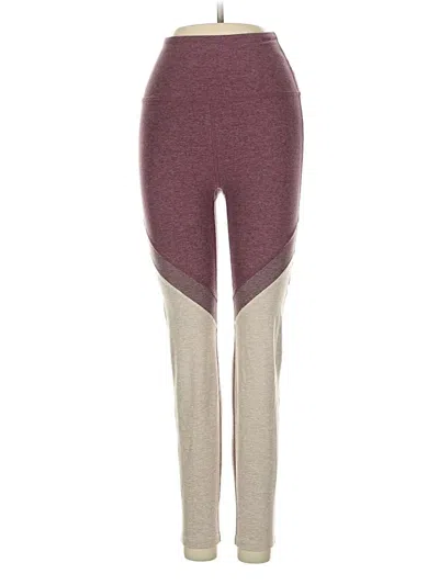 Pre-owned Beyond Yoga Yoga Pants In Burgundy