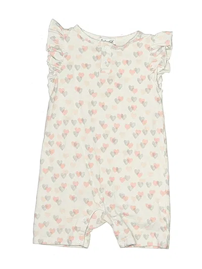 Pre-owned Splendid Kids' Short Sleeve Onesie In White