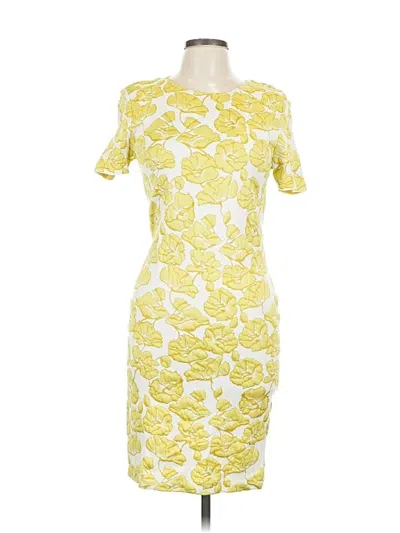 Pre-owned St John Cocktail Dress In Yellow