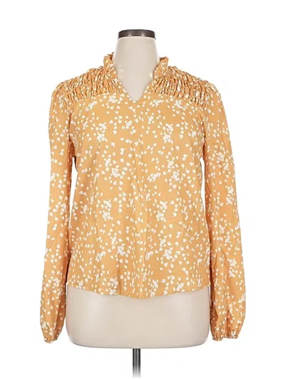 Pre-owned Unbranded Long Sleeve Blouse In Gold