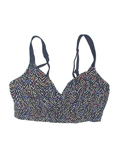 Pre-owned Title Nine Swimsuit Top Black Tweed Pattern Swimwear