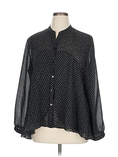 Pre-owned Chico's 3/4 Sleeve Blouse In Black
