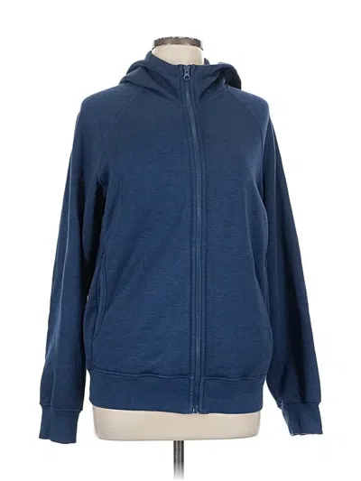 Pre-owned Uniqlo Zip Up Hoodie In Blue