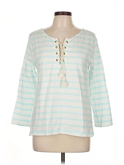 Pre-owned Gap Outlet 3/4 Sleeve T-shirt In Blue