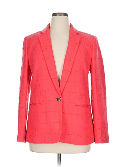 Pre-owned Ann Taylor Blazer Jacket In Red