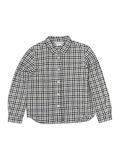 Pre-owned Bonpoint Kids' Long Sleeve Button Down Shirt In Blue