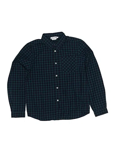 Pre-owned Bonpoint Kids' Long Sleeve Button Down Shirt In Blue