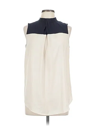 Pre-owned Ann Taylor Sleeveless Blouse In White