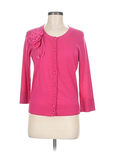 Pre-owned Kate Spade New York Silk Cardigan Sweater In Pink
