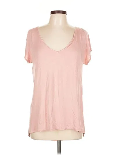 Pre-owned Deletta Short Sleeve Top Pink Scoop Neck Tops