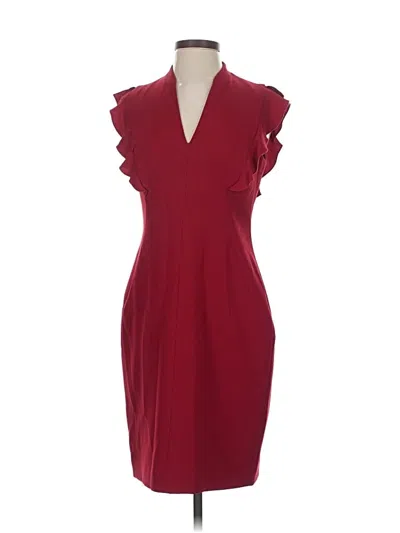 Pre-owned Elie Tahari Cocktail Dress In Burgundy