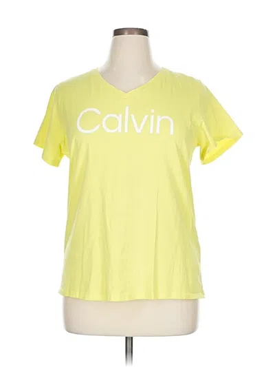 Pre-owned Calvin Klein Performance Active T-shirt In Yellow