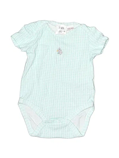 Pre-owned Zara Baby Babies' Short Sleeve Onesie In Blue