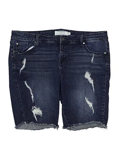 Pre-owned Torrid Denim Shorts In Blue