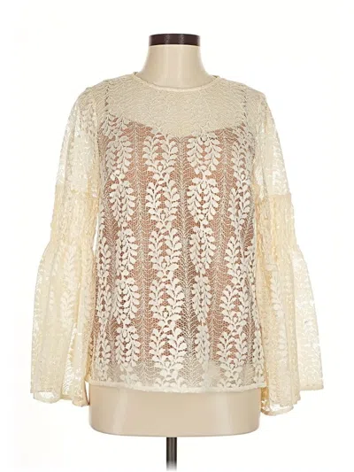 Pre-owned Michael Michael Kors Long Sleeve Blouse In White