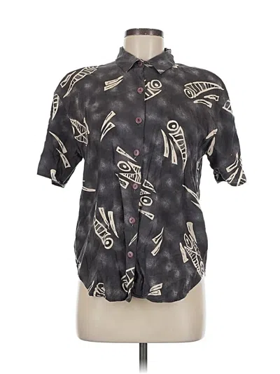 Pre-owned California Krush Short Sleeve Blouse In Black