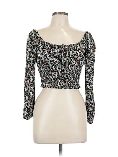 Pre-owned Baevely 3/4 Sleeve Blouse In Black