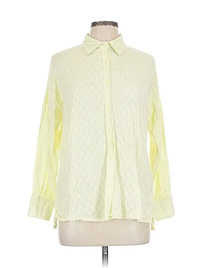 Pre-owned Unbranded Long Sleeve Blouse In Yellow