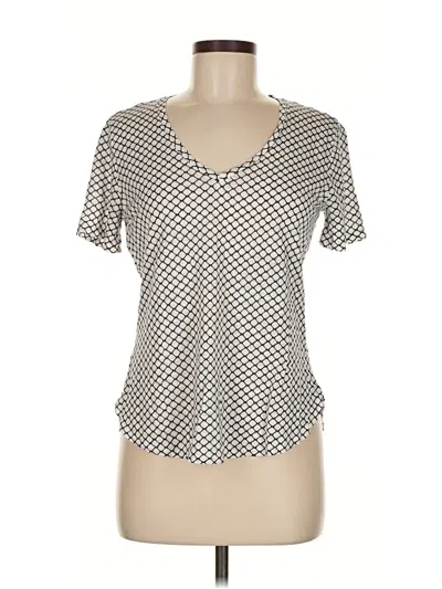 Pre-owned Ann Taylor Short Sleeve T-shirt In Silver