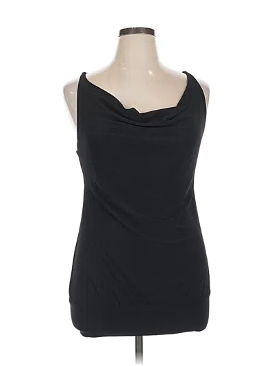 Studio Y Sleeveless Top Black One Shoulder Neckline Tops In Black