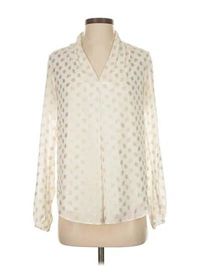 Pre-owned Michael Michael Kors Long Sleeve Blouse In White