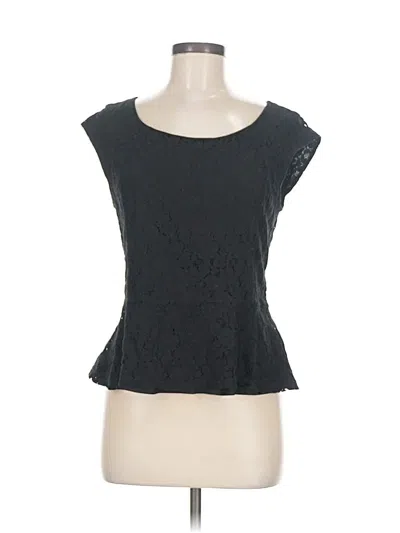 Pre-owned Express Short Sleeve Top Black Sweetheart Neckline Tops