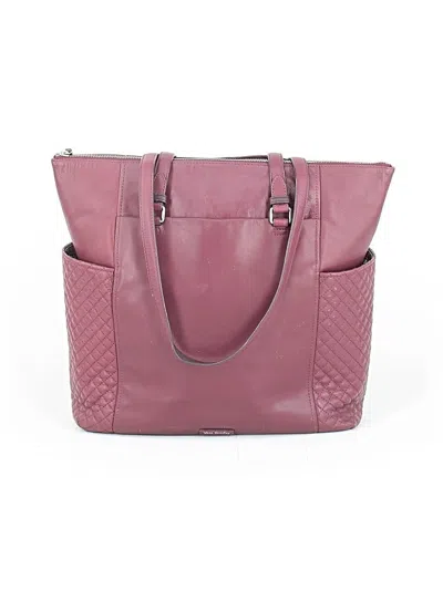Pre-owned Vera Bradley Leather Satchel In Burgundy