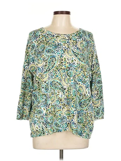 Pre-owned Jjill Pullover Sweater In Blue