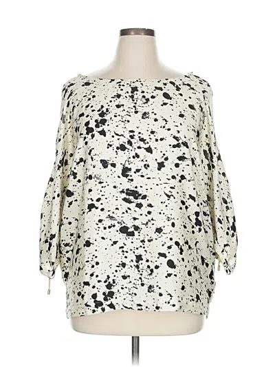 Pre-owned Michael Michael Kors 3/4 Sleeve Blouse In White