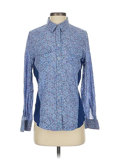 Pre-owned Robert Graham Long Sleeve Button Down Shirt In Blue