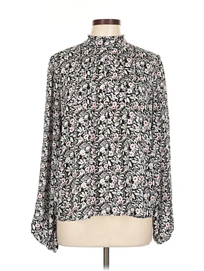 Pre-owned Carolina Belle Long Sleeve Blouse In White