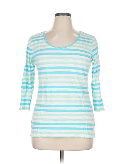 Pre-owned L.l.bean 3/4 Sleeve T-shirt In Blue