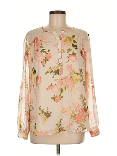 Pre-owned Vince Camuto Long Sleeve Blouse In White