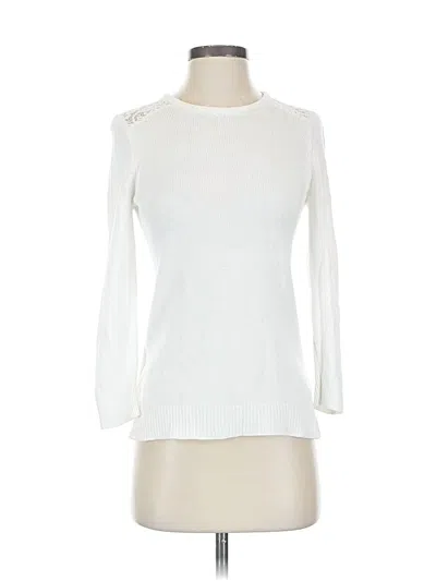 Pre-owned Polo Ralph Lauren Pullover Sweater In White