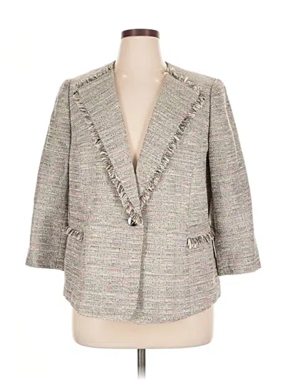 Pre-owned Kasper Blazer Jacket In Gray
